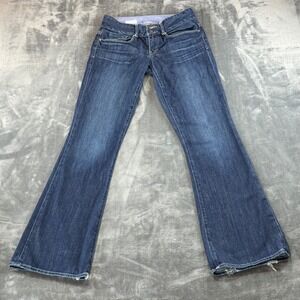 Gap 1969 Perfect Boot Jeans Womens 26 2 Long Dark Wash Low Rise Bootcut Denim
